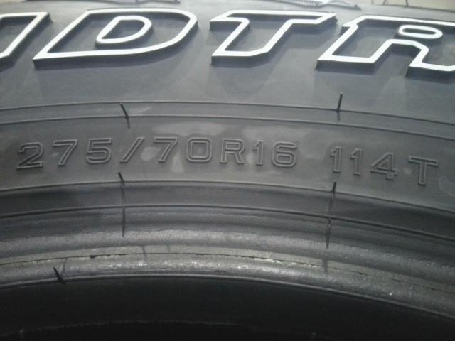 275/70R16 114T・ダンロップ・グラントレックAT5・夏タイヤ・1本のみ