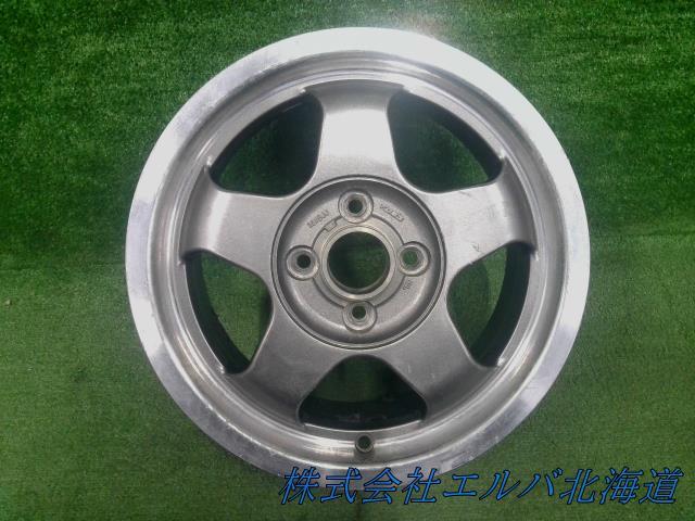 【ジャンク品】14×6.0J+33・4穴 PCD100/TOMs・トムス・5スポーク・アルミホイール・1本のみ