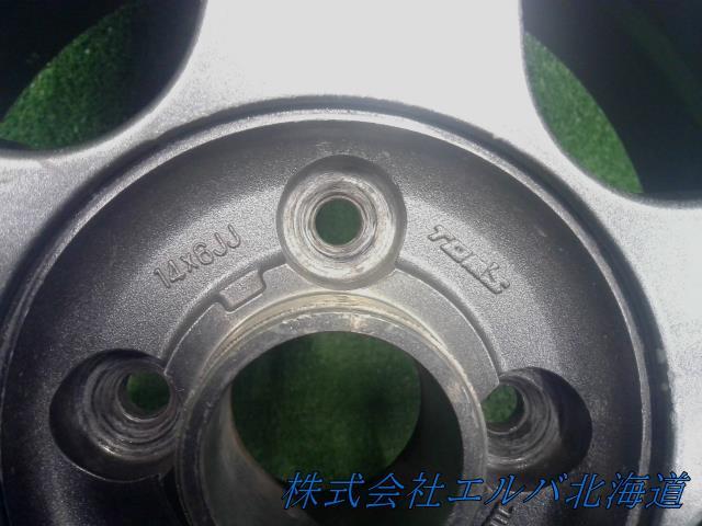 【ジャンク品】14×6.0J+33・4穴 PCD100/TOMs・トムス・5スポーク・アルミホイール・1本のみ