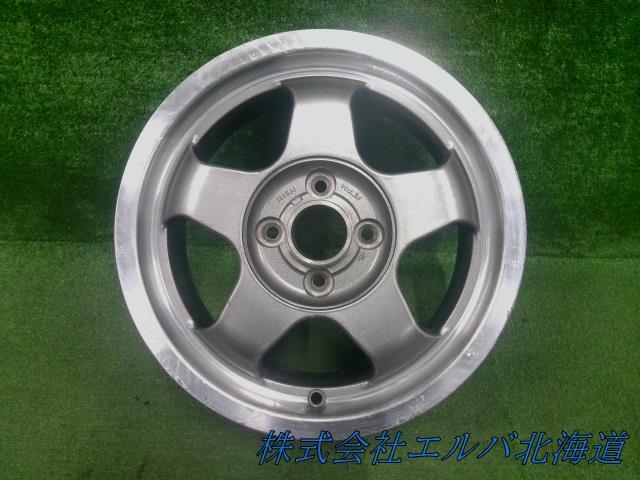 【ジャンク品】14×6.0J+33・4穴 PCD100/TOMs・トムス・5スポーク・アルミホイール・1本のみ
