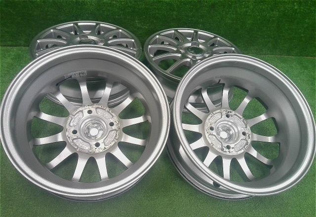 軽自動車用・14x4.5J+45・4穴 PCD100/ブリヂストン・SE-12・アルミホイール・4本セット