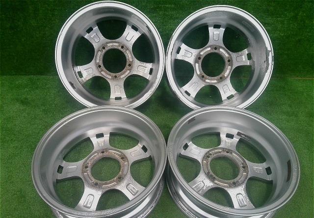 【要補修】ジムニー用・16x5.5J+19・5穴 PCD139.7/キーラー・フォース・アルミホイール・4本セット