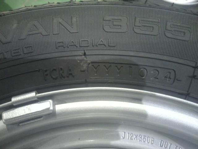 145/80R12・エブリィ・純正12インチ/ヨコハマスーパーバン355・スチールホイール・タイヤ・4本セット