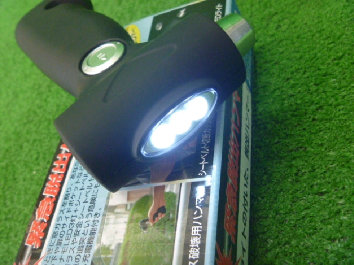 汎用/緊急脱出用ハンマー/LEDライト付き