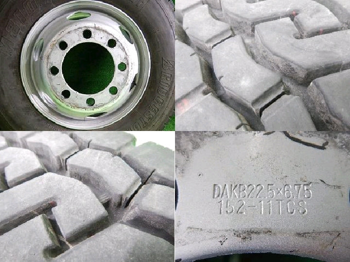 大型車用/22.5インチ/夏冬兼用タイヤ/スチールホイール/6本ばら売り/残り5本