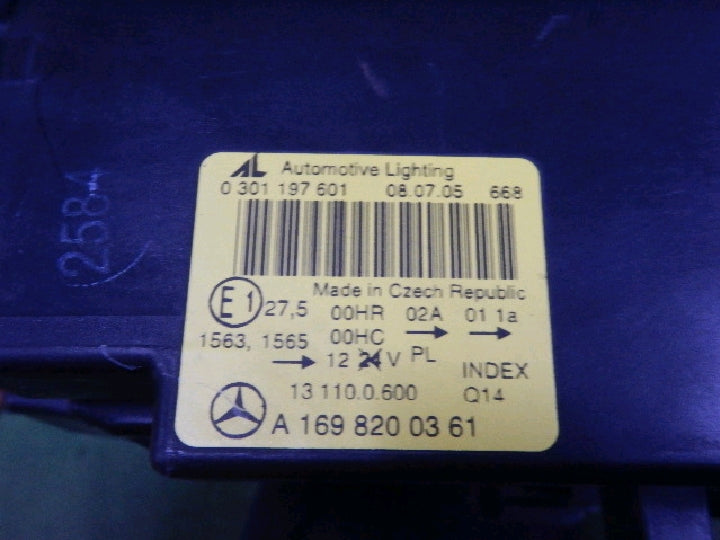 メルセデスベンツ/Aクラス/A170/W169/左ヘッドライト/ハロゲン/純正