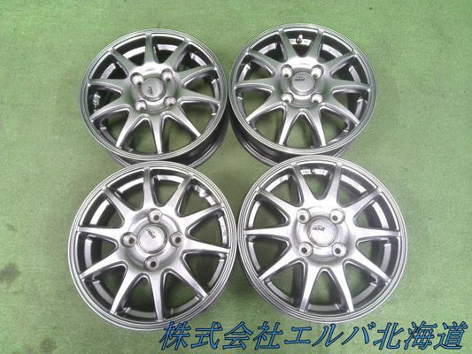 軽自動車用・１３×４Ｊ＋４３・４穴　ＰＣＤ１００／イエローハット・ｓｐｏｒｔＡＢＥＬＩＡ・アルミホイール・４本セット