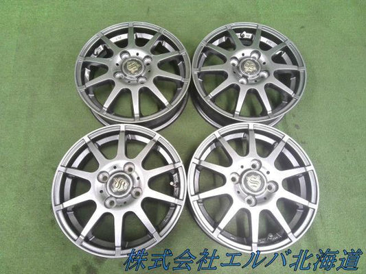 軽自動車用・１３×４．００Ｊ＋４３・４穴　ＰＣＤ１００／テクノピア・アルミホイール・４本セット