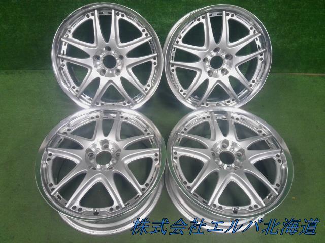 【リム曲がり】１８×７．５Ｊ＋４９・５穴　ＰＣＤ１１４．３／ＲＡＹＳ・ボルクレーシング・ＧＴ－Ｖ・１８７５・アルミホイール・４本セット