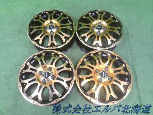 １５×５Ｊ＋４６・４穴　ＰＣＤ１００／ワーク・ＣＲＡＧ・アルミホイール・４本セット