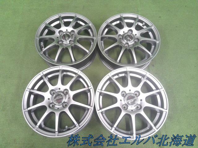 軽自動車用・１４ｘ４．５Ｊ＋４３・４穴　ＰＣＤ１００／エーテック・シュナイダー・アルミホイール・４本セット