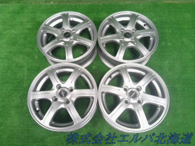 １４ｘ５．５Ｊ＋４５・４穴　ＰＣＤ１００／ブリヂストンＦＶＳ・バルミナ・アルミホイール・４本セット