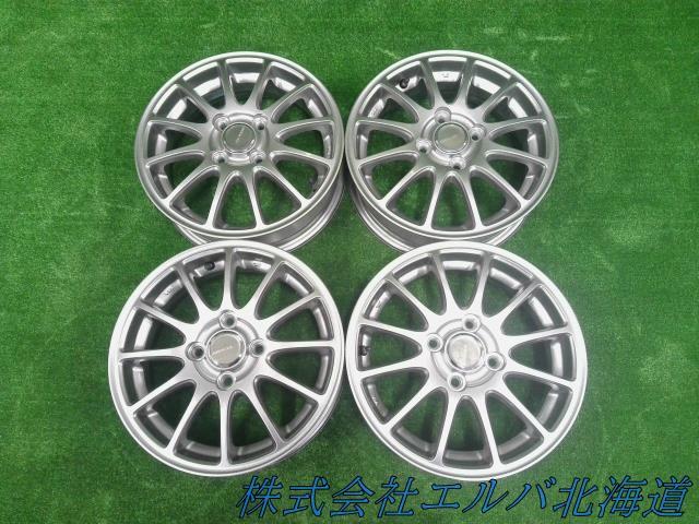 軽自動車用・１４ｘ４．５Ｊ＋４８・４穴　ＰＣＤ１００／ブリヂストンＦＶＳ・エコフォルム・アルミホイール・４本セット