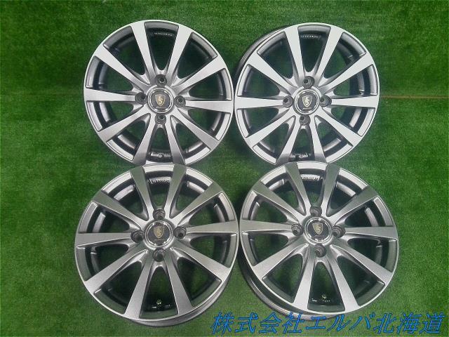１４ｘ５．５＋４５・４穴　ＰＣＤ１００／マナレイ・ユーロスピード・Ｇ１０・アルミホイール・４本セット