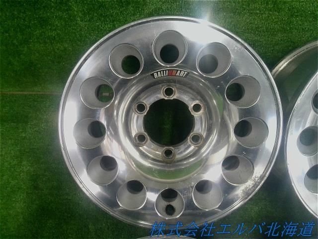 珍品！！１５ｘ７．０Ｊ＋１０・６穴　ＰＣＤ１３９．７／パジェロ・ラリーアート・ＥＮＫＥＩ製造・アルミホイール・４本セット