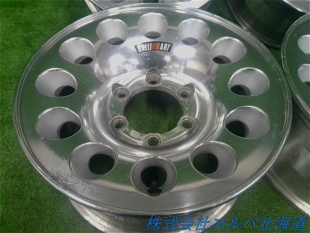 珍品！！１５ｘ７．０Ｊ＋１０・６穴　ＰＣＤ１３９．７／パジェロ・ラリーアート・ＥＮＫＥＩ製造・アルミホイール・４本セット