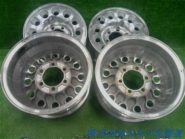 珍品！！１５ｘ７．０Ｊ＋１０・６穴　ＰＣＤ１３９．７／パジェロ・ラリーアート・ＥＮＫＥＩ製造・アルミホイール・４本セット