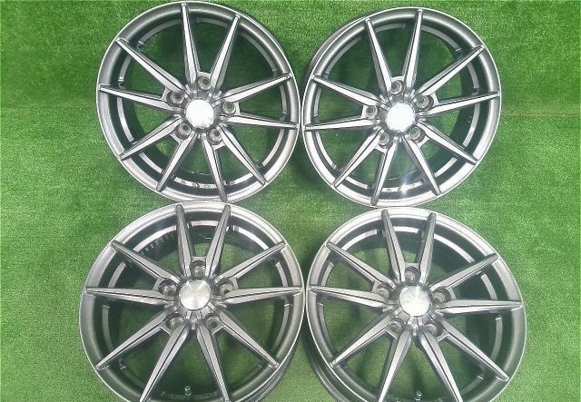 １５×６．０Ｊ＋４５・５穴　ＰＣＤ１１４．３／ヒューマンライン・ＨＳ０８・アルミホイール・４本セット