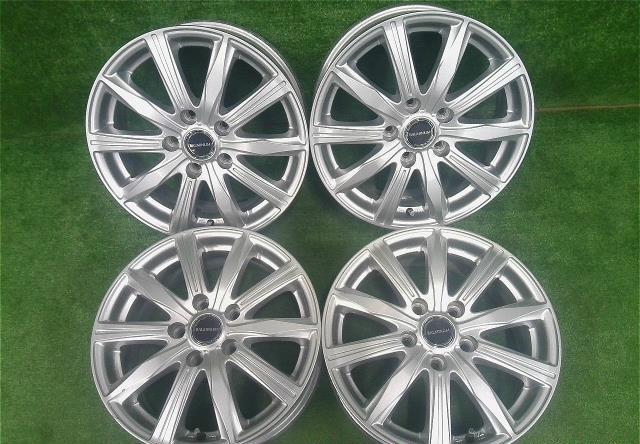１６ｘ６．５Ｊ＋４８・５穴　ＰＣＤ１１４．３／ブリヂストン・バルミナ・Ｋ１０・アルミホイール・４本セット