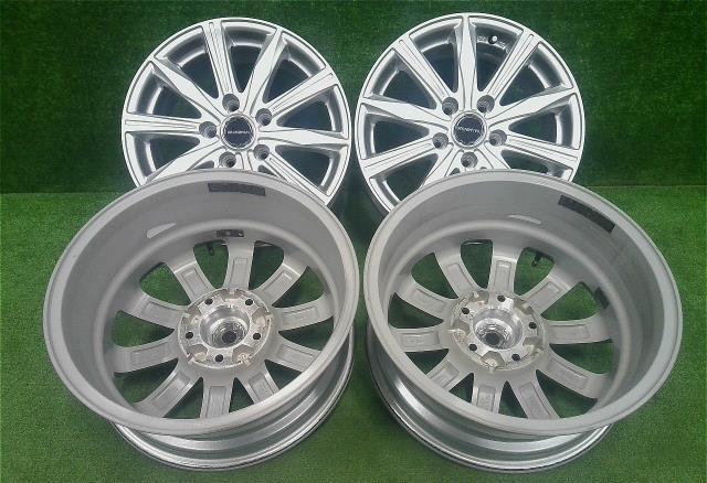 １６ｘ６．５Ｊ＋４８・５穴　ＰＣＤ１１４．３／ブリヂストン・バルミナ・Ｋ１０・アルミホイール・４本セット
