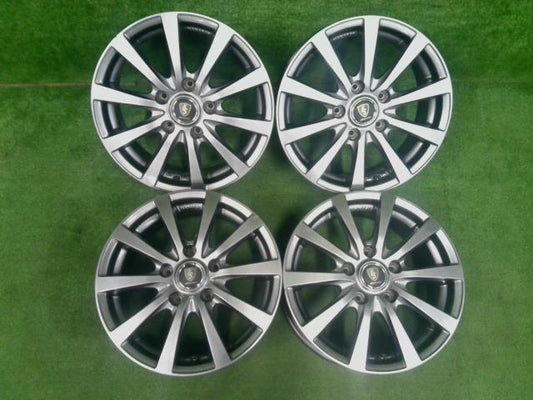 １５×６．０Ｊ＋４５・５穴　ＰＣＤ１１４．３・マナレイ・ユーロスピード・Ｇ１０・アルミホイール・４本セット