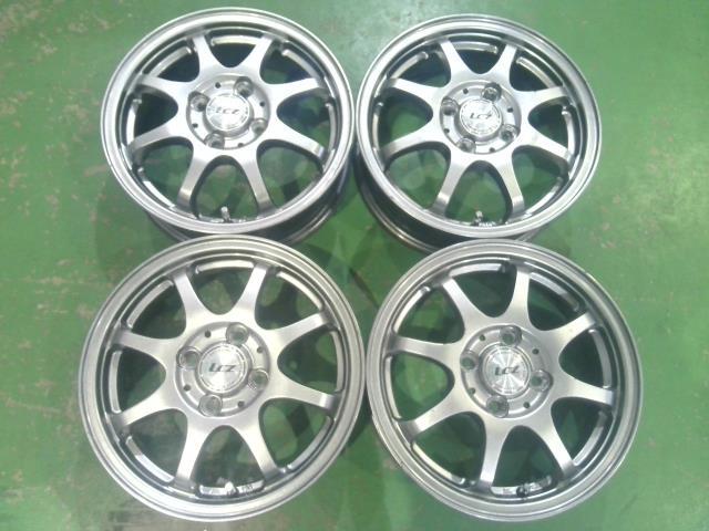 １４×４．５Ｊ＋４５・４穴・インターミラノ・ＬＣＺ・００８・アルミホイール・４本セット