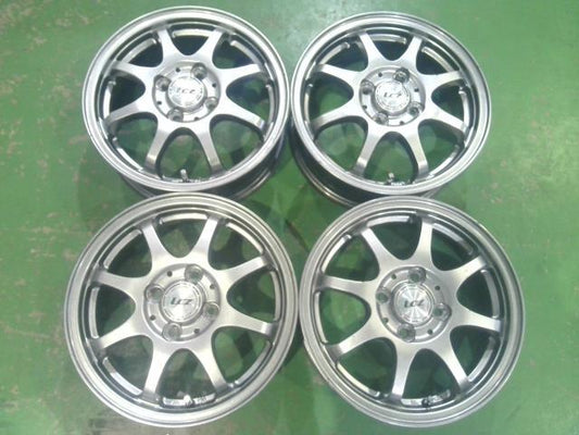 １４×４．５Ｊ＋４５・４穴・インターミラノ・ＬＣＺ・００８・アルミホイール・４本セット