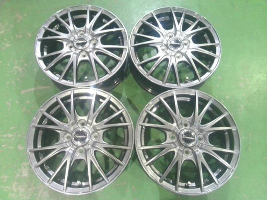 １４×４．５Ｊ＋４５・４穴・ホットスタッフ・エクシーダー・Ｅ０５・アルミホイール・４本セット