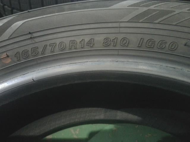 １６５／７０Ｒ１４・ヨコハマ・ｉＧ６０・スタッドレスタイヤ・４本セット