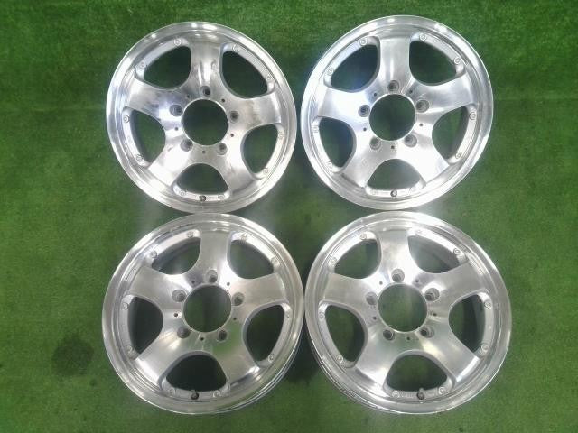 １６ｘ５．５Ｊ＋２０　５穴・ＰＣＤ１３９．７／ジムニー・社外／ポリッシュ／アルミホイール　４本セット