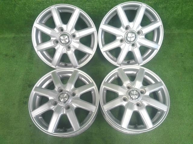 軽自動車用・１３×４．０Ｊ＋４３・４穴・ＰＣＤ１００・トピー・ＬＥＶＥＬ５・８スポーク・アルミホイール・４本セット