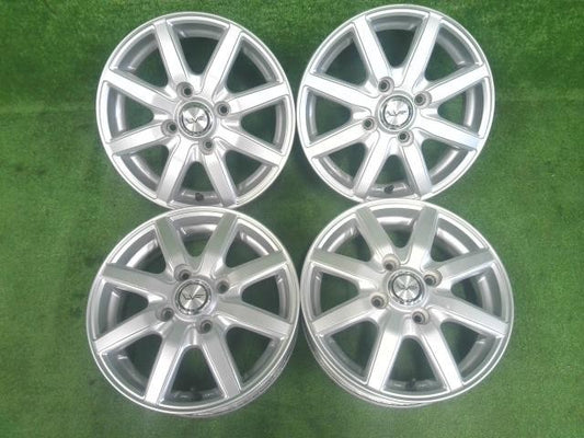 軽自動車用・１３×４．０Ｊ＋４３・４穴・ＰＣＤ１００・トピー・ＬＥＶＥＬ５・８スポーク・アルミホイール・４本セット