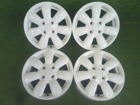 １４×４．５Ｊ＋５０・アルト・ラパン・ホワイト・スズキ・純正・アルミホイール・４本セット