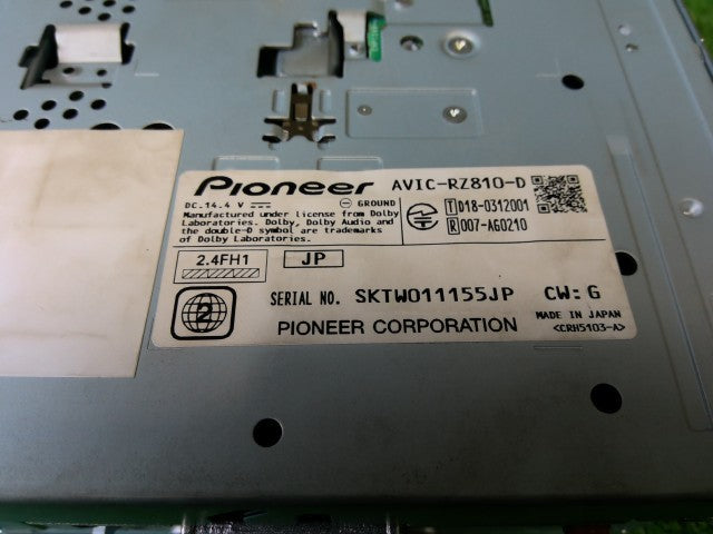カロッツェリア・ナビゲーション・２ＤＩＮ １８０ミリ・ＡＶＩＣ－ＲＺ８１０