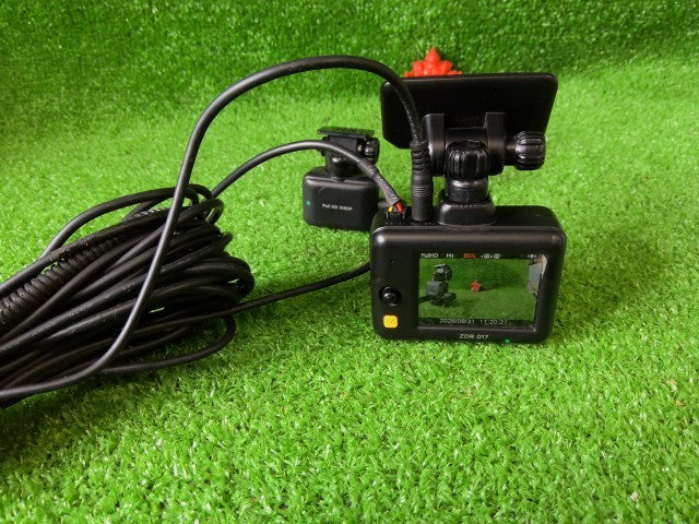 コムテック・ドライブレコーダー・前後２カメラ 直接電源配線・ＳＤカード欠品