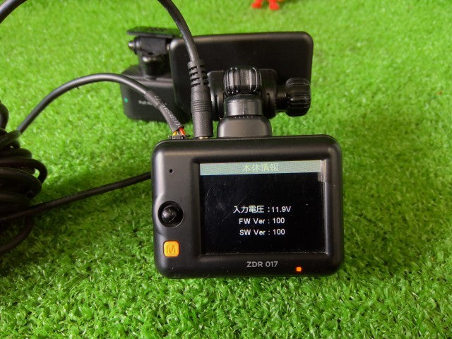 コムテック・ドライブレコーダー・前後２カメラ 直接電源配線・ＳＤカード欠品